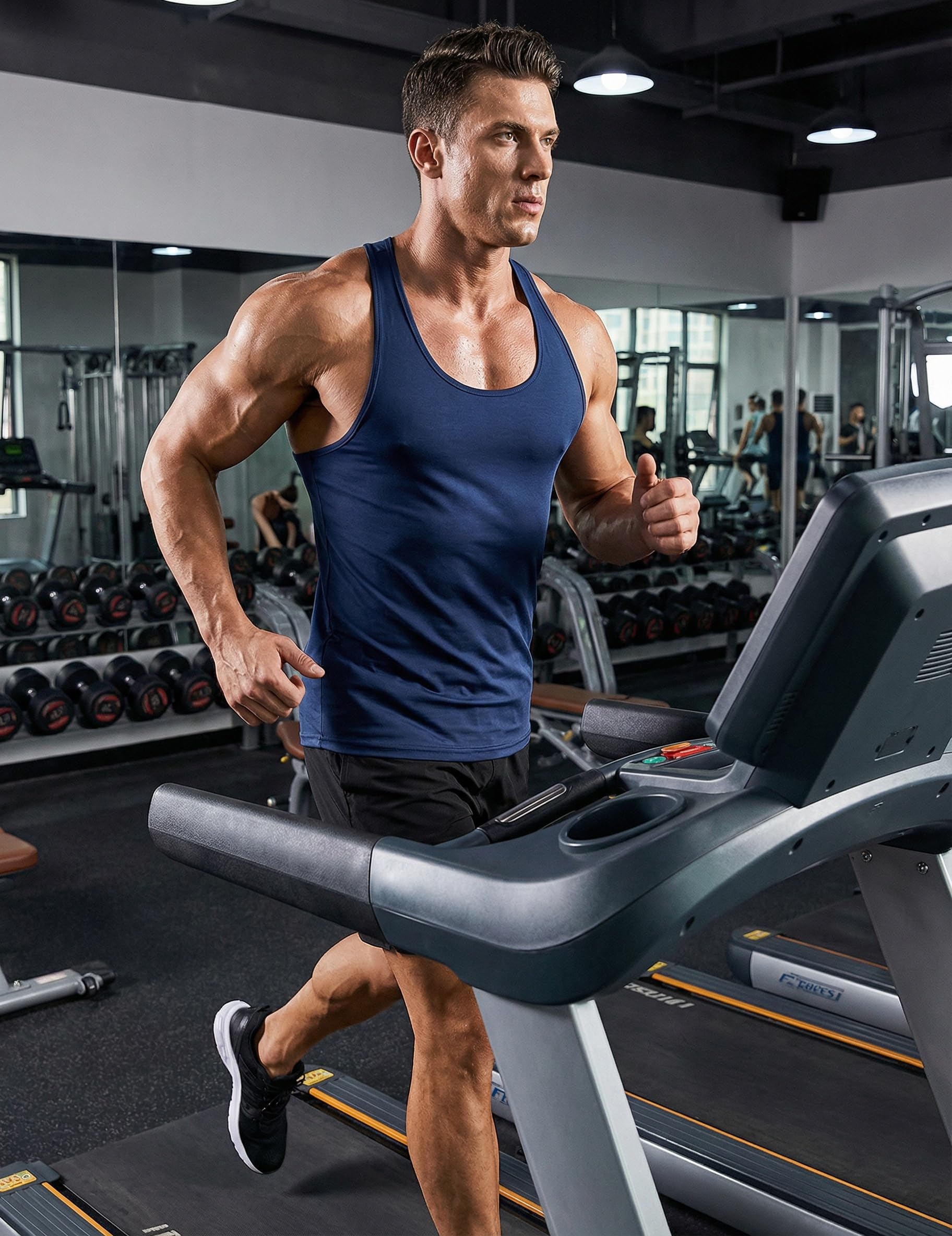 COOFANDY Camiseta de tirantes para hombre, 3 unidades, para culturismo y entrenamiento, sin mangas, para fitness, gimnasio, verano, deportes