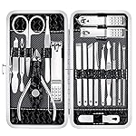 Nail Clippers Set Fingernail and Toenail Clipper Cutters Men\'s Accessories,Manicure Pedicure Kit Professional Grooming Kits,Nail Care Tools with Travel Case Stocking Stuffers Gifts for Men Women