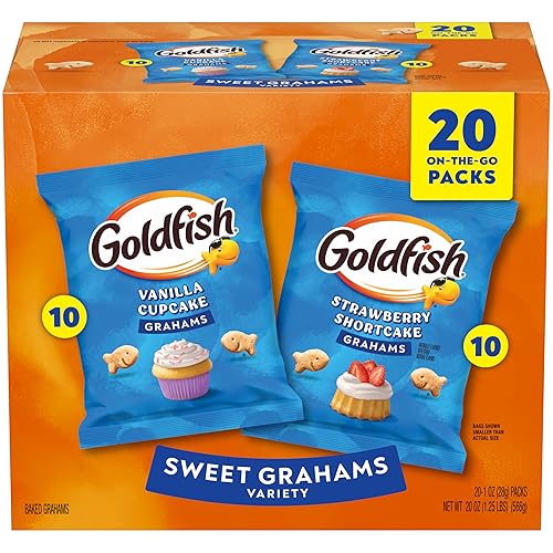 Vista 17 de Goldfish Crackers Big Smiles con galletas Cheddar, Colors y Pretzel, paquetes de aperitivos, caja de 30 CT