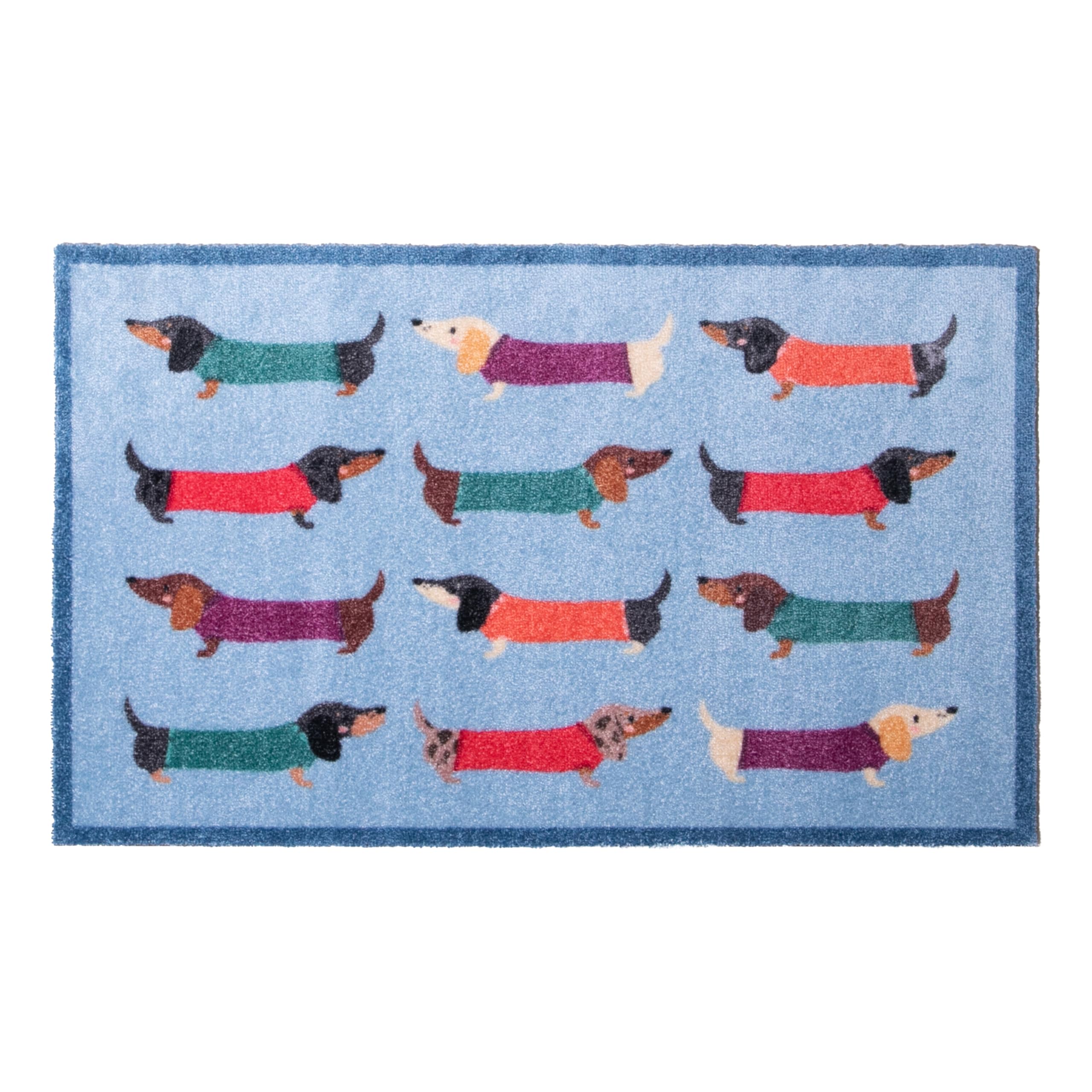 Artsy Mats - Dachshund Crane Indoor Washable Doormat - Superior Absorption Non Slip Mat - Dirt Trapper Heavy Duty Floor Mat - Perfect for Hallway, Doorway, & Kitchen Mat, (80x50cm)