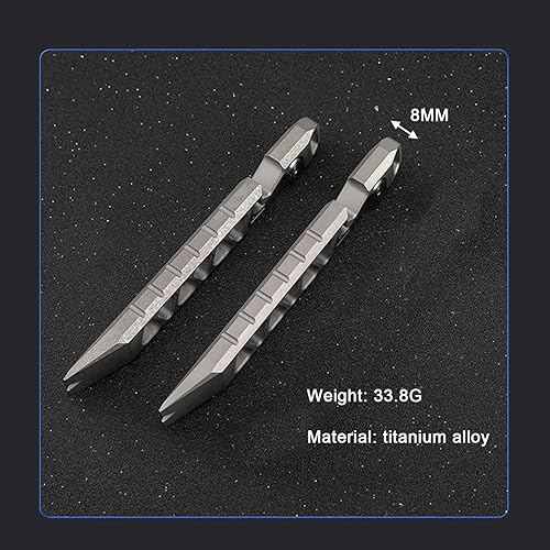Miniatura 4 de Titanium Mini EDC Pry Bar Pocket Tool Pry Bar Bottle Opener Keychain Outdoor ToolMultitool Tools Titanium Hand tools for Men Stonewash