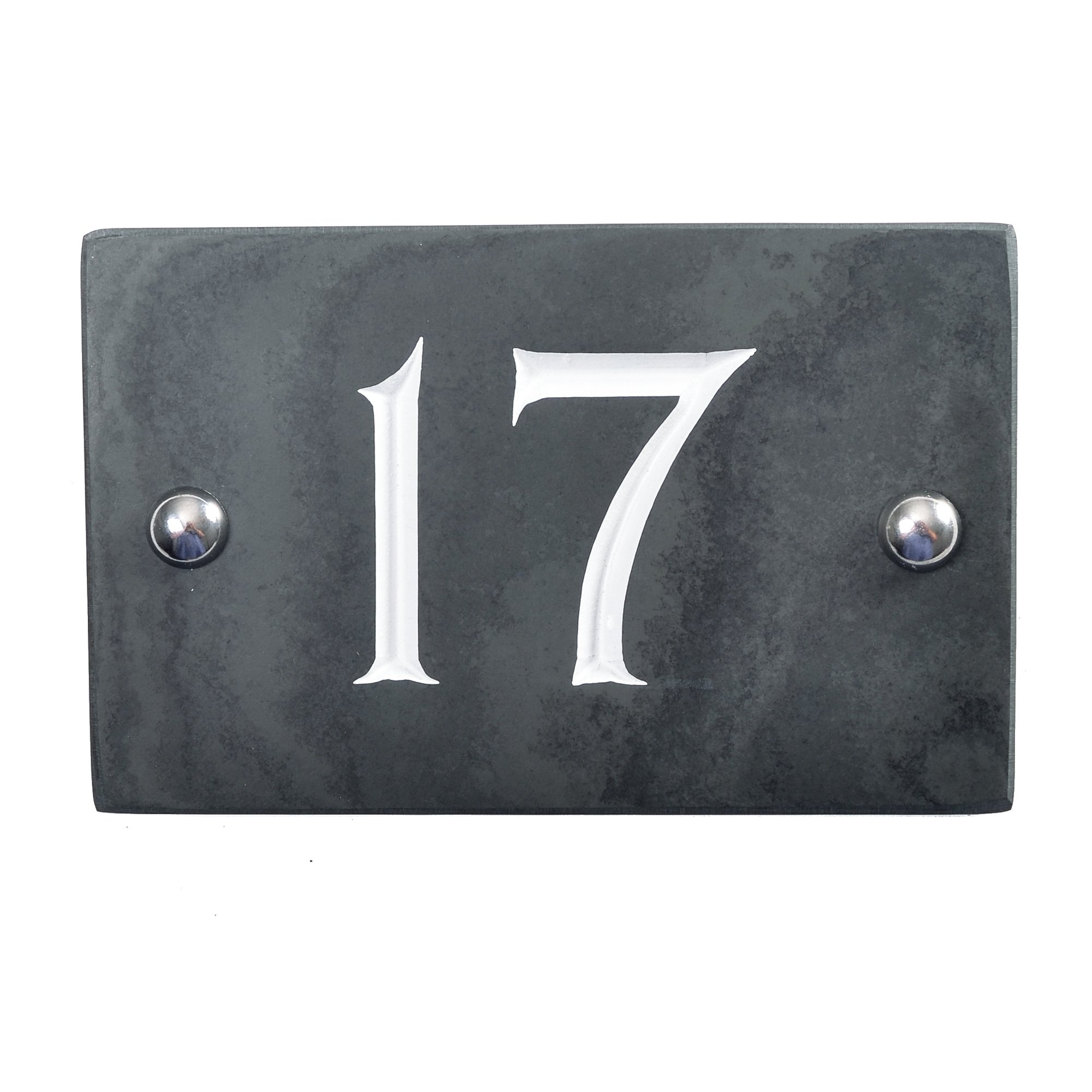 Slate Engraved House Number 17 — image 1