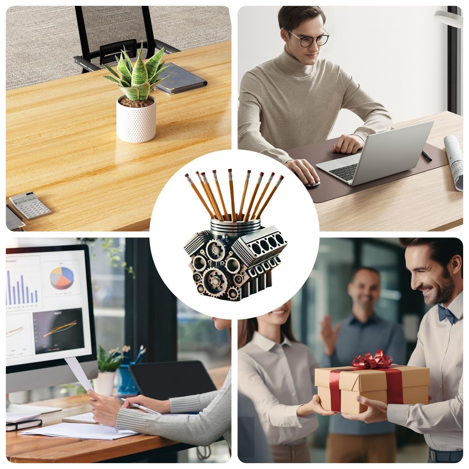 Pencil Holder Stylish Pen Organizer for Mechanical Enthusiasts