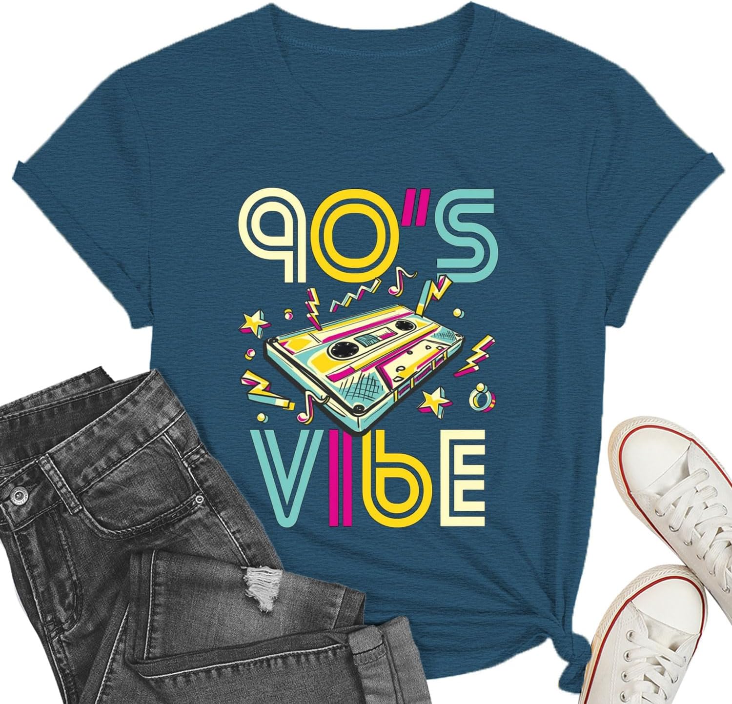 80s Shirts for Women Girls Party T-Shirt I'am an 80's Kindas Girl Tops Vintage Graphic Tee