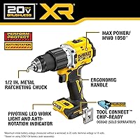 Vista 2 de DEWALT Taladro de martillo inalámbrico de 1/2 pulgada sin escobillas MAX XR® de 20 V (solo herramienta) (DCD806B)