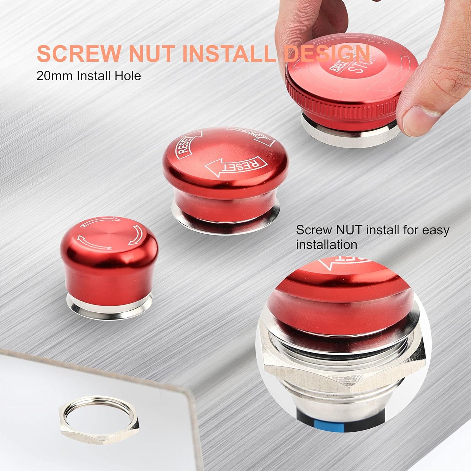 Bеѕt Cуbеr Dеаlѕ 🔥 APIELE 22mm Emergency Push Button Swicth Latching Stianless Steel 7/8 Mouting Hole