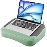 Breathable Laptop Pillow, Ultra Lightweight Lap Desk with Cushion, Computer Pillows for Laptop with Partitioned Storage Bag, Designer Stopper - Lap Pad Fits up to 15.6 Inch Laptops