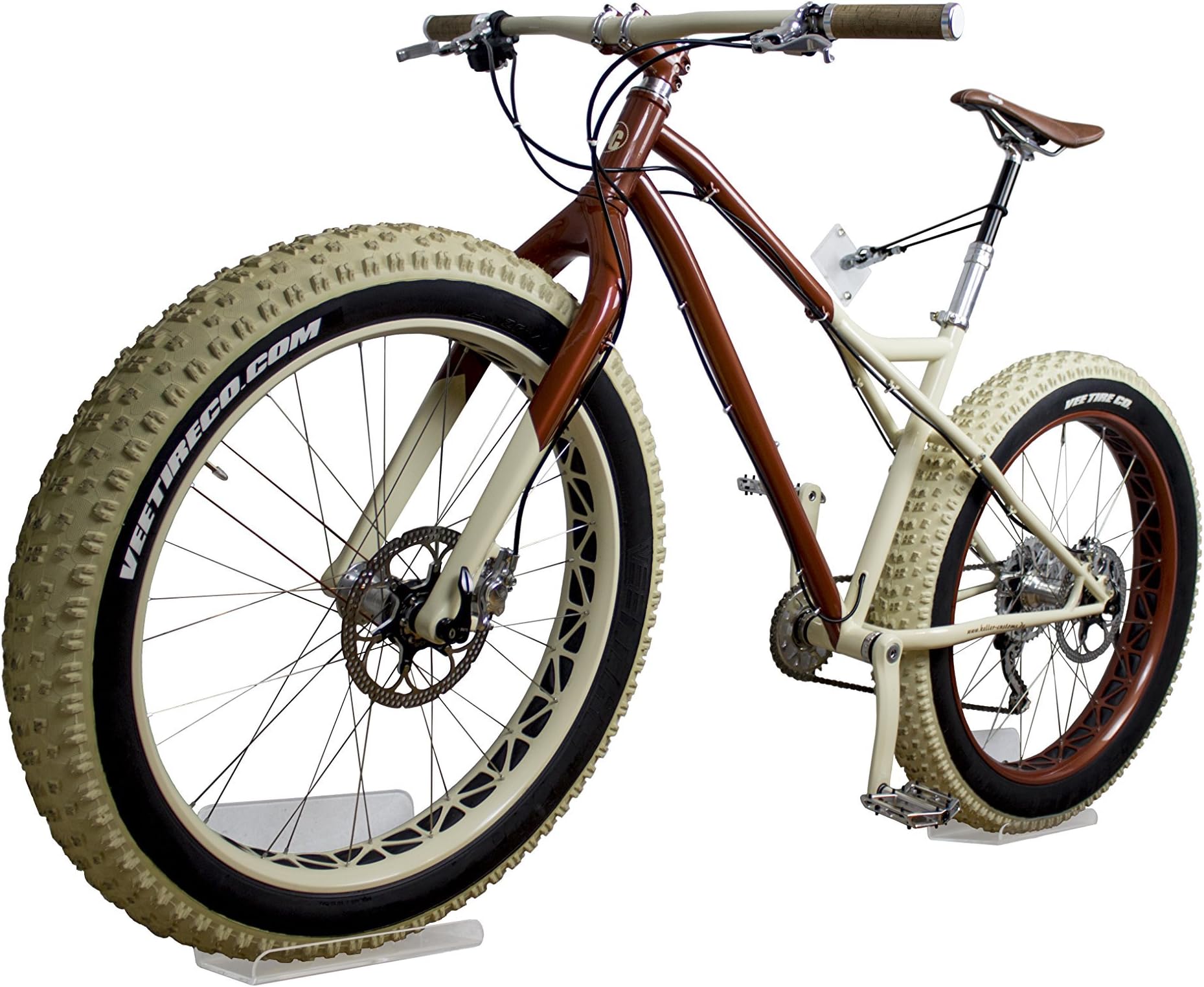 trelixx bicycle wall bracket made from acrylic glass (laser-cut) for fatbikes, designer wall-mounted bike bracket