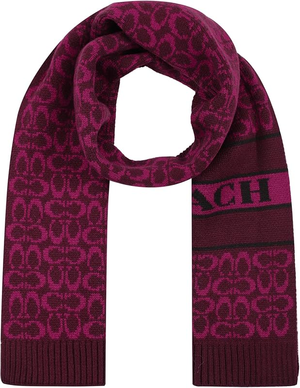 Coach Women's Signature C Logo Knit Scarf