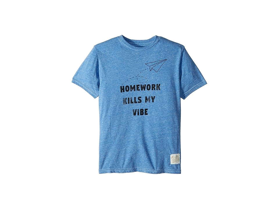 

The Original Retro Brand Kids Homework Kills My Vibe Streaky Tri-Blend Tee (Big Kids) (Streaky Royal) Boy's T Shirt