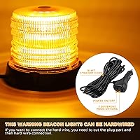 Vista 4 de ASPL Luces de Baliza Intermitente de Advertencia LED, 60 Luces LED Ámbar Intermitentes de Seguridad Estroboscópicas con Magnético y Cable Recto