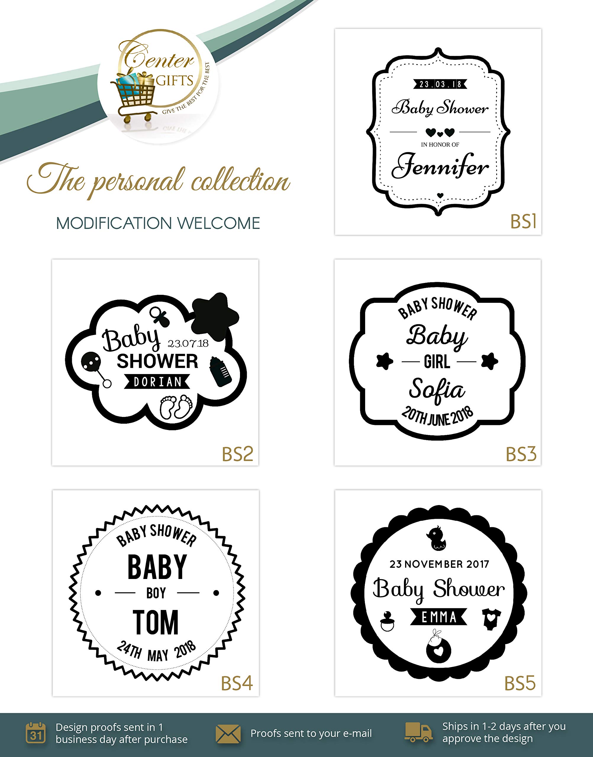 CenterGifts Personalized Baby Shower 11 Oz Mint Julep Style Cup