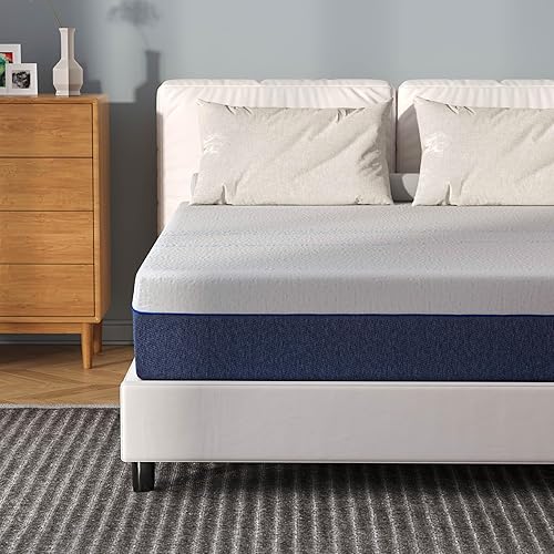 Miniatura 8 de Colchón de tamaño matrimonial de 12 pulgadas, espuma viscoelástica de carbón con infusión de gel, colchón de firmeza media en una caja, refrescante