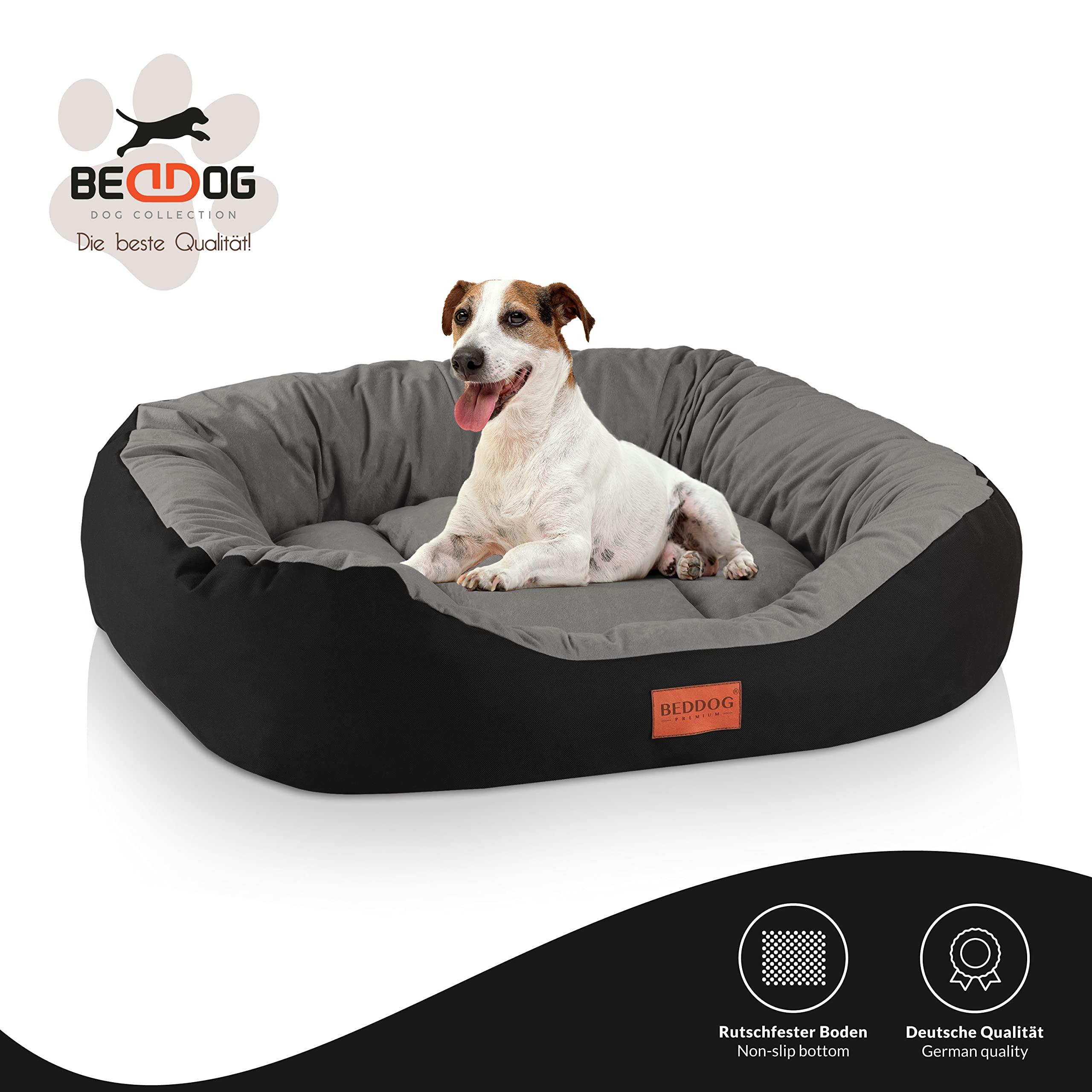 BedDog Cama Perro XL - Cama para Perros - Camas Perros Mediano - Colchoneta Perro - Colchon Perro Grande en Tejido Alicante