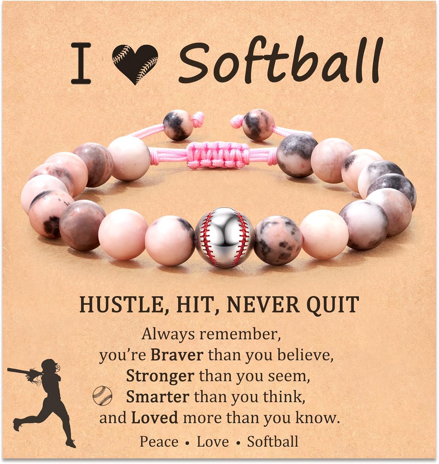 Softball Volleyball Gifts for Girls, Softball Volleyball Stuff Bracelet for Team Girls Daughter Granddaughter Niece