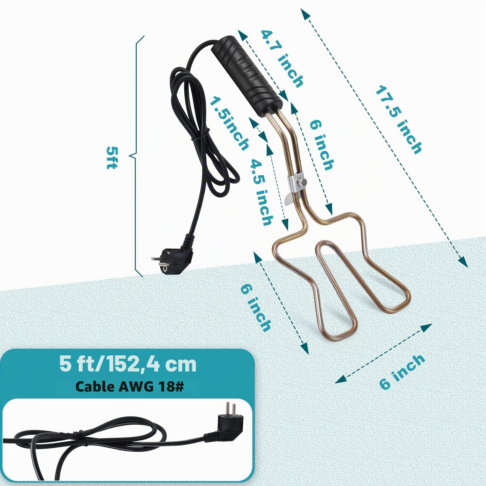 Kitosun Encendedor Eléctrico de Barbacoa - Calefactor carbón Encendido fácil y rápido de briquetas, sin chispas ni Llamas, Elementos de Bobina de Acero Inoxidable 304 (700 W)