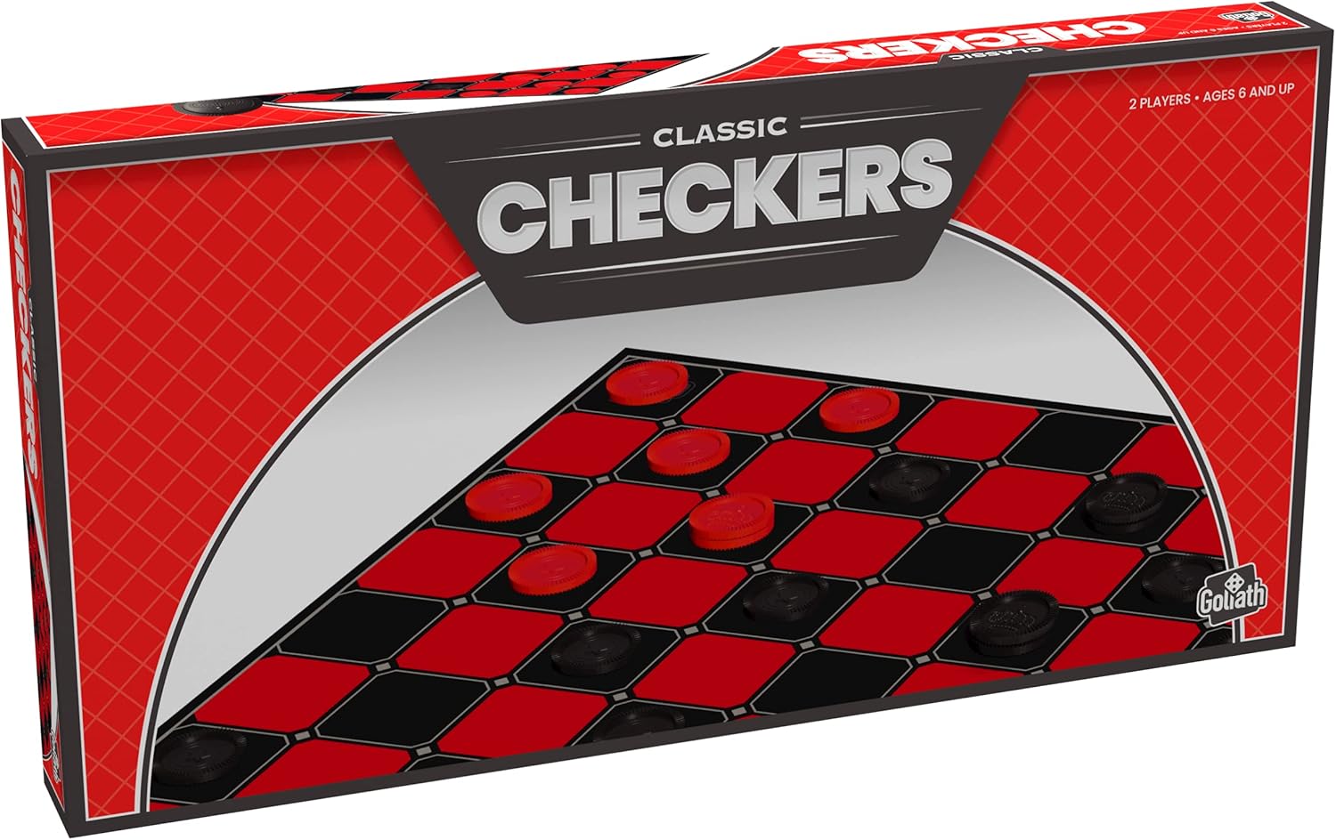 Goliath Checkers - Classic Game with Folding Board and Interlocking Checkers (Amazon Exclusive)
