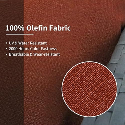 Miniatura 3 de NICESOUL 20 fundas de cojín de patio de 27 x 27 pulgadas, resistente a la decoloración y a los rayos UV, funda de repuesto modular para exteriores