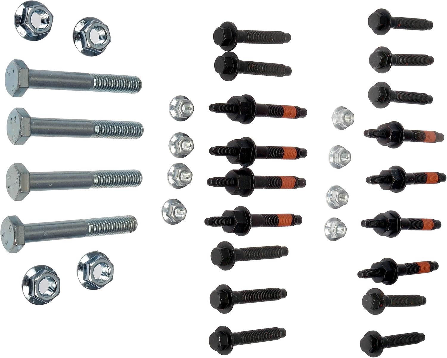 APDTY 158185 Complete Exhaust Manifold Gasket & Hardware Stud Bolt & Nut (37 Piece) Kit Compatible With 5.7L or 6.4L Hemi Engine Found On 2009-2023 Chrysler Dodge Jeep Or Ram 1500 2500 3500 Pickup