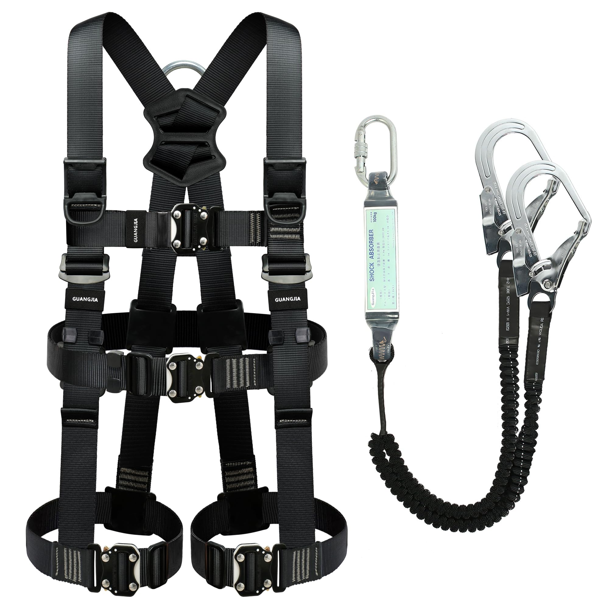 新品 フルハーネス型安全帯 130kg ランヤード付き 値下げしました。 Amazon.co.jp: [GUANGJIA] フルハーネス安全帯 セット - 新規格