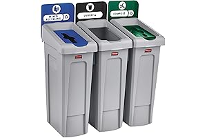 Triple Trash Can for Waste Sorting Simplified