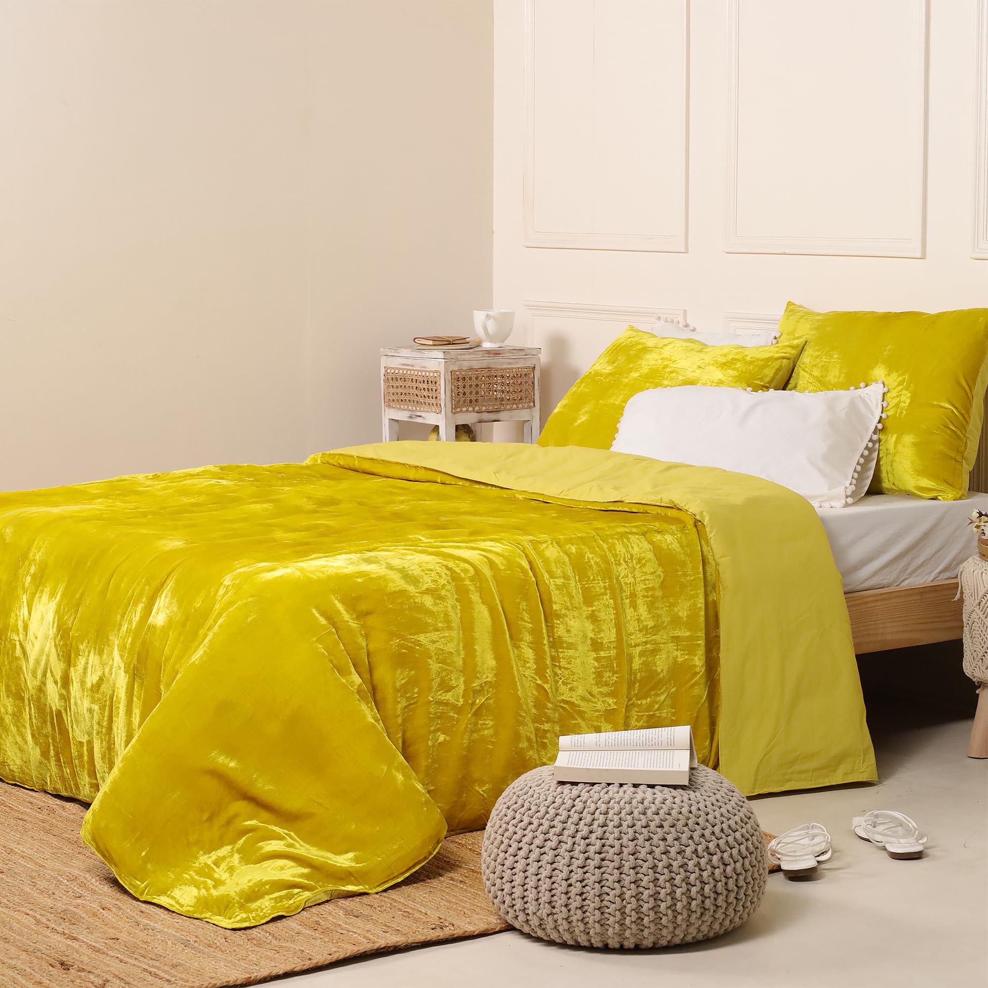 Set King Size Sophia-Art Luxury Velvet Bedding Set - Queen, King, Cal  Recyco Luxury Velvet Quilt, image size:2000x2000