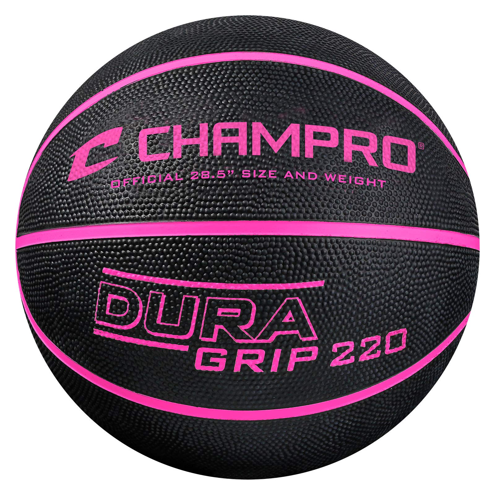 Champro Rubber Basketball, Optic Pink, Size 28.5