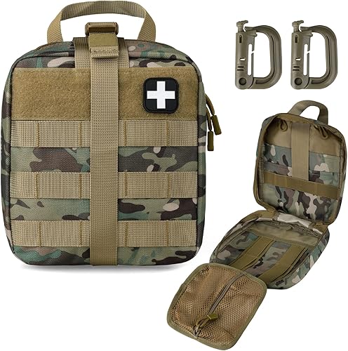 LIVANS Molle EMT - Bolsa táctica de primeros auxilios, bolsa médica militar IFAK para emergencias al aire libre, diseño de liberación rápida,