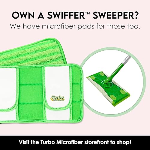 Miniatura 9 de Almohadillas reutilizables para trapeador Swiffer WetJet, almohadillas de microfibra lavables de Turbo, almohadillas de 12 pulgadas para limpieza de