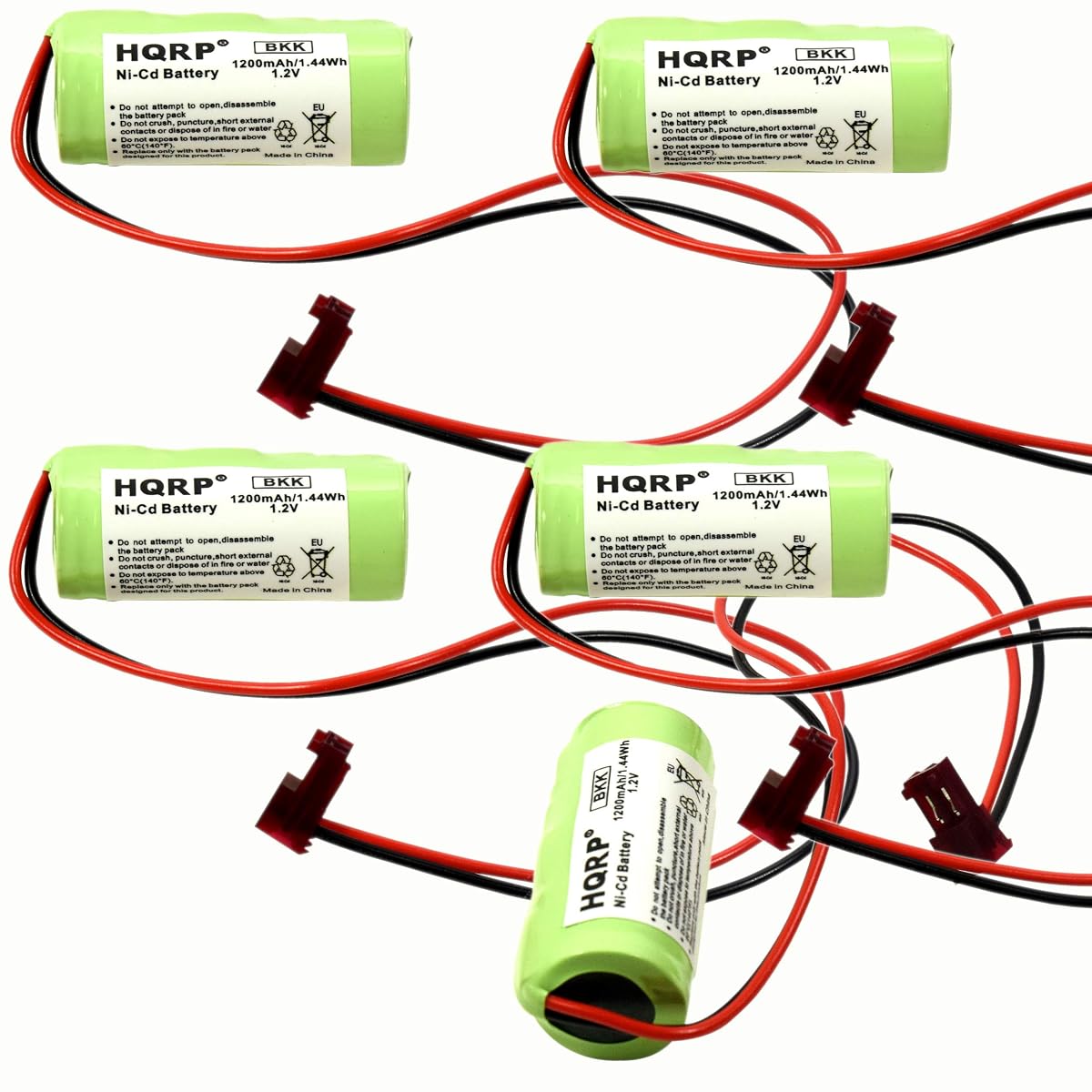 Hqrp 5-Pack Emergency Exit Light Battery Compatible With Lithonia Elb1P201Nb
