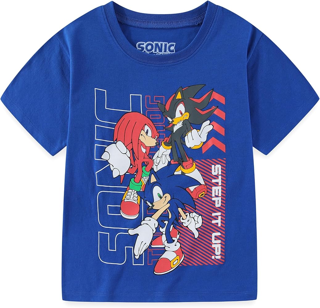 Amazon.com: SEGA Sonic The Hedgehog Boys Short Sleeve T-Shirt for