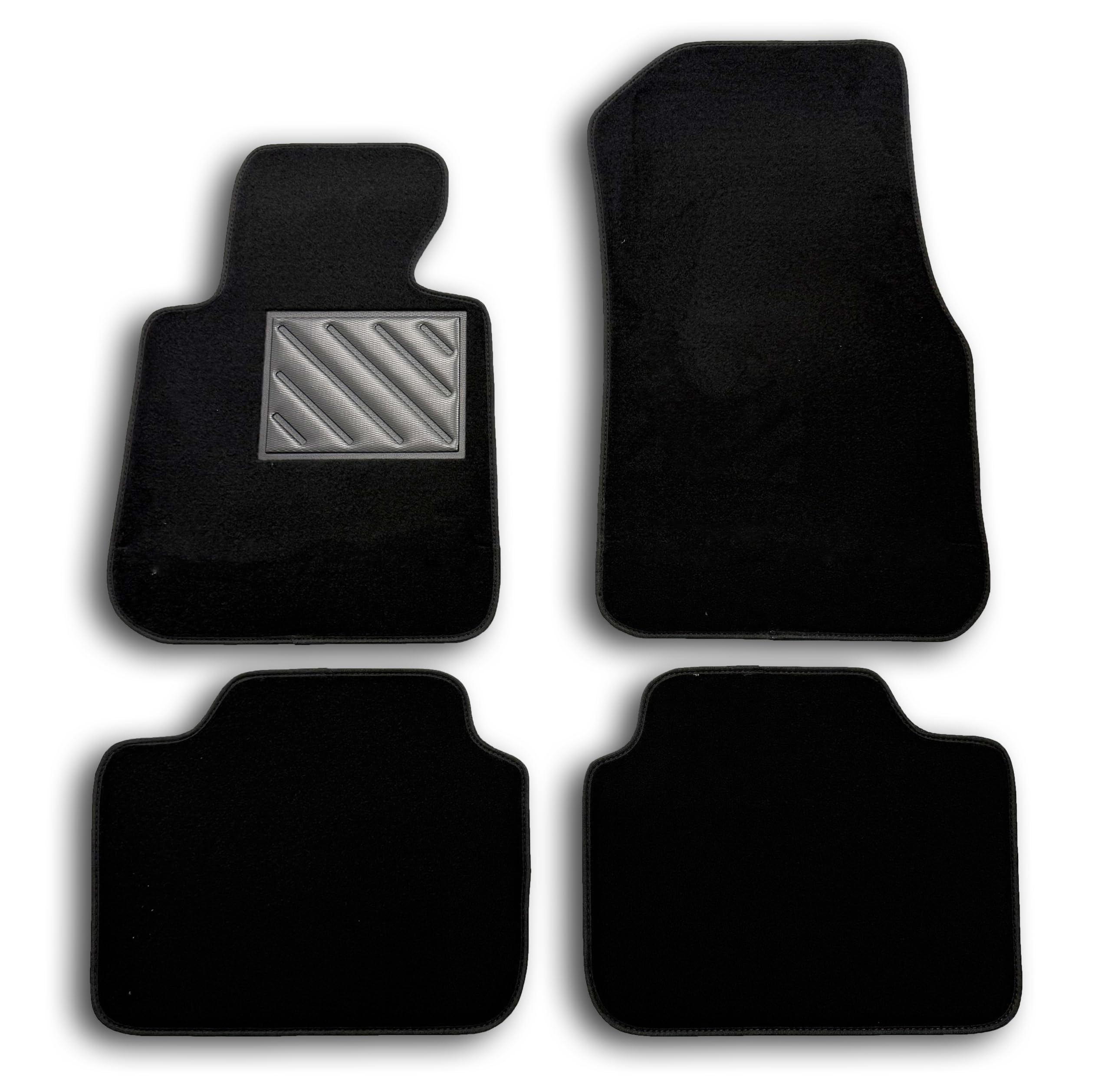 Tappetini per BMW Serie 3 F30 (Berlina) / F31 (Touring) dal 2012-2019 Su misura, antiscivolo, battitacco in gomma rinforzata, velcro di fissaggio
