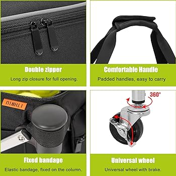 Amazon | ITHWIU 折りたたみ式テニスカート 車輪付きテニスボール