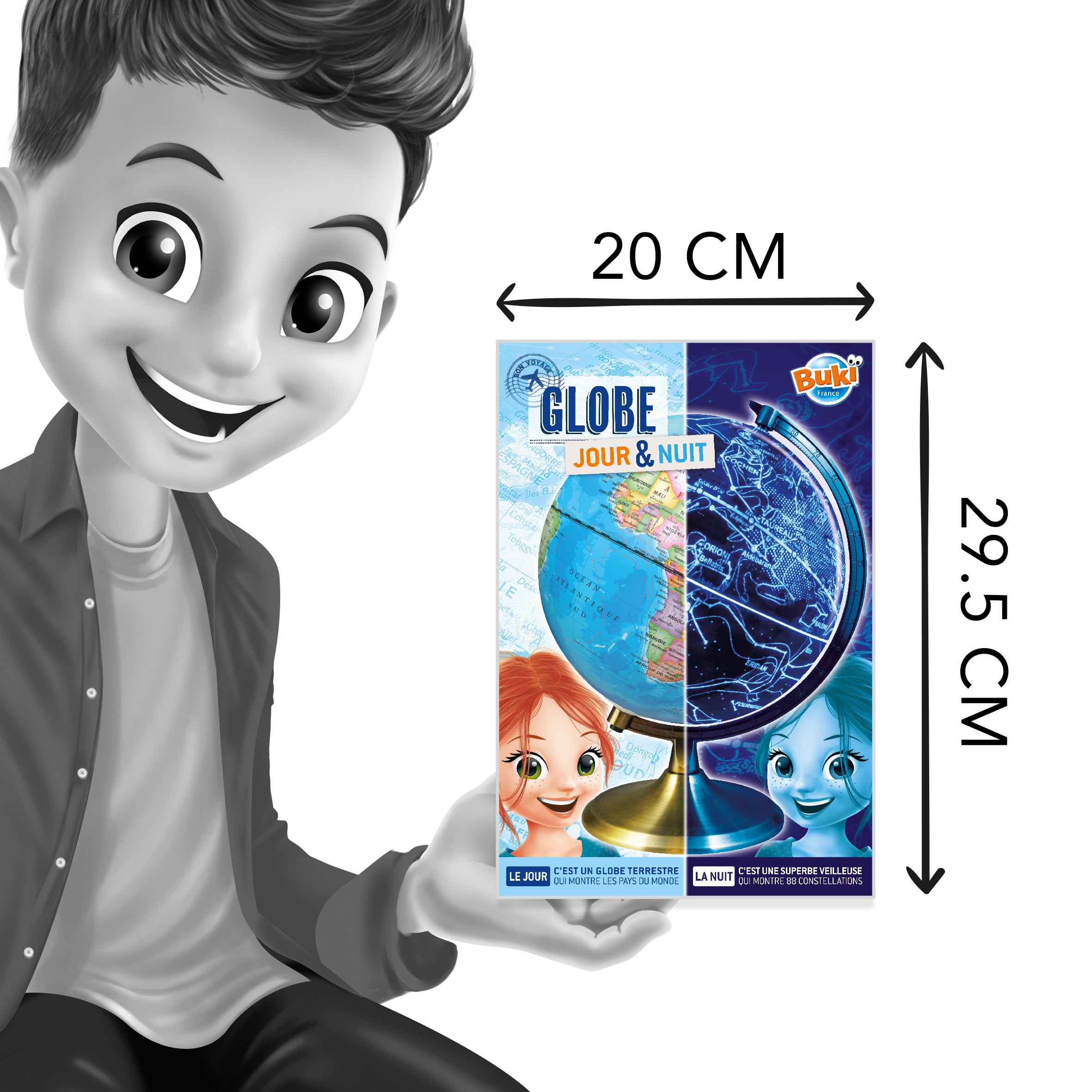 Buki - 7345 - Globe jour et nuit