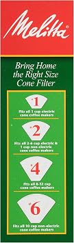 Melitta #2 Cone Coffee Filters, White, 100 Count - Packaging May Vary