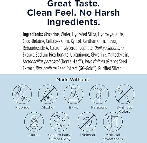Vista 26 de Designs for Health Pasta de dientes Periobiotic Silver Hydroxyapatite - Pasta de dientes sin flúor con probióticos orales con hidroxiapatita