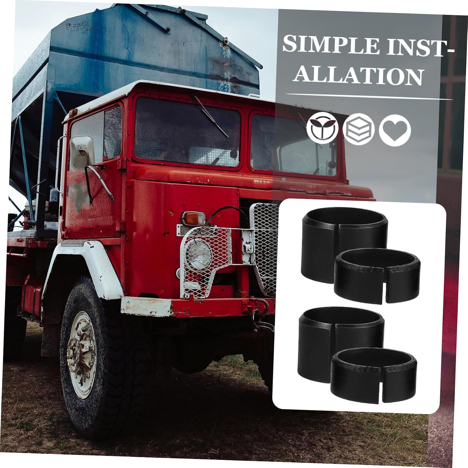 1Set Steel Truck Wheel Hub Positioning Sleeve Durable Balancing Ring for Accurate Alignment Effortless Installation Compatible with Various Tire