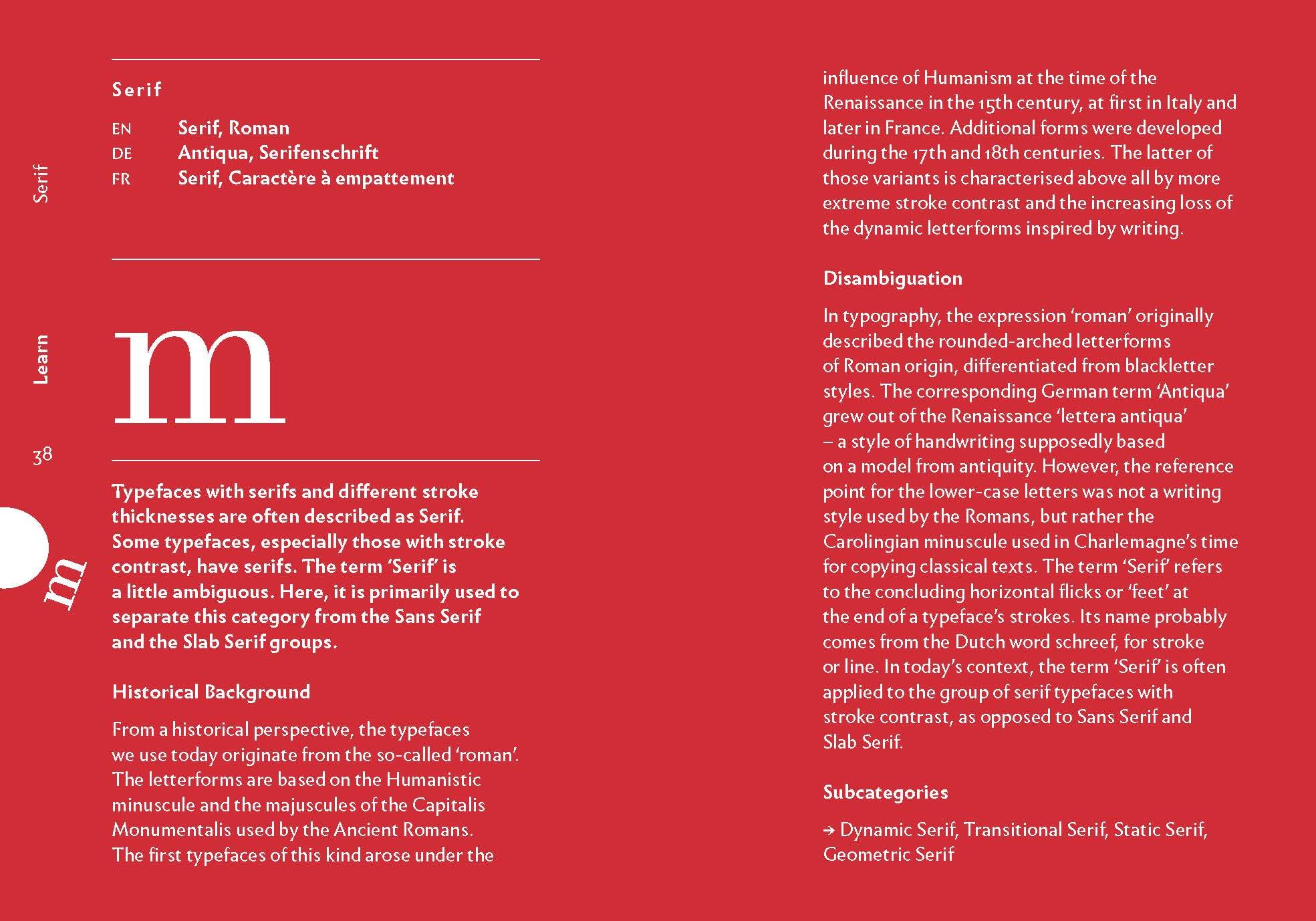 The quick classification guide for typography: A handbook for designers