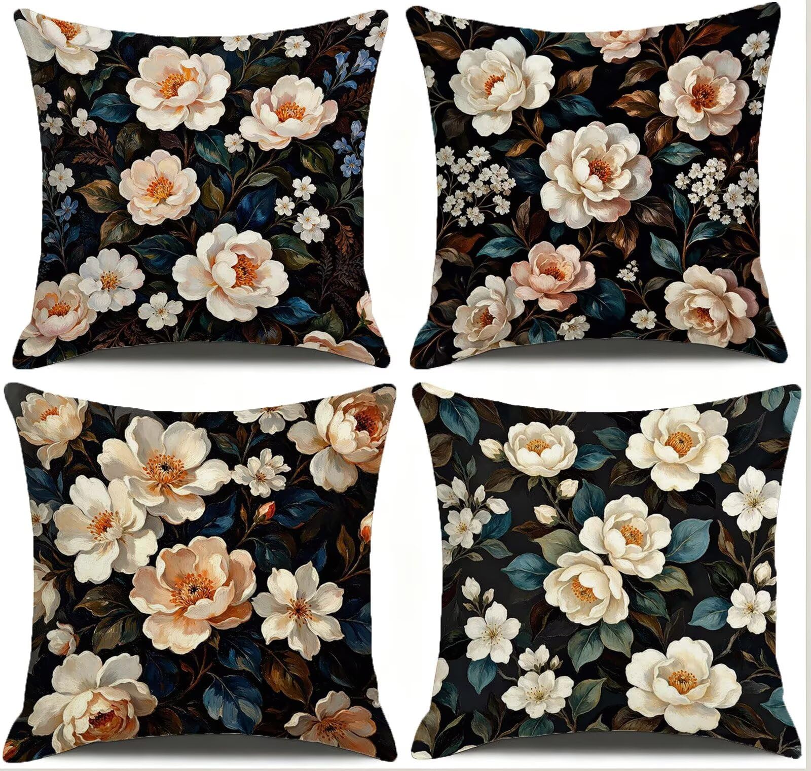 Beżowa poszewka na poduszkę 50 x 50 cm zestaw 4 poduszek outdoorowych