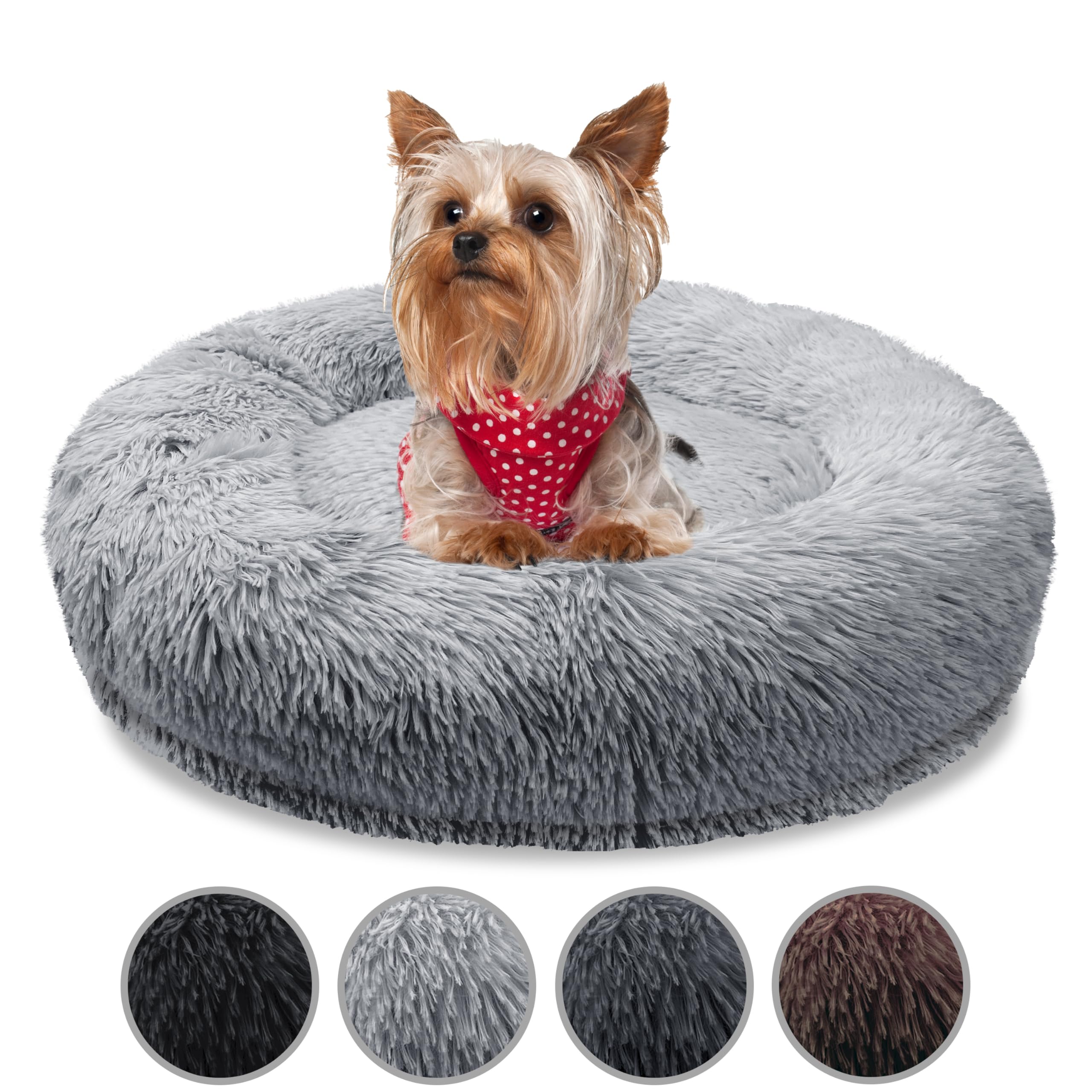 Orthopädisches Hundebett für Kleine Hunde & Katzen, Hellgrau