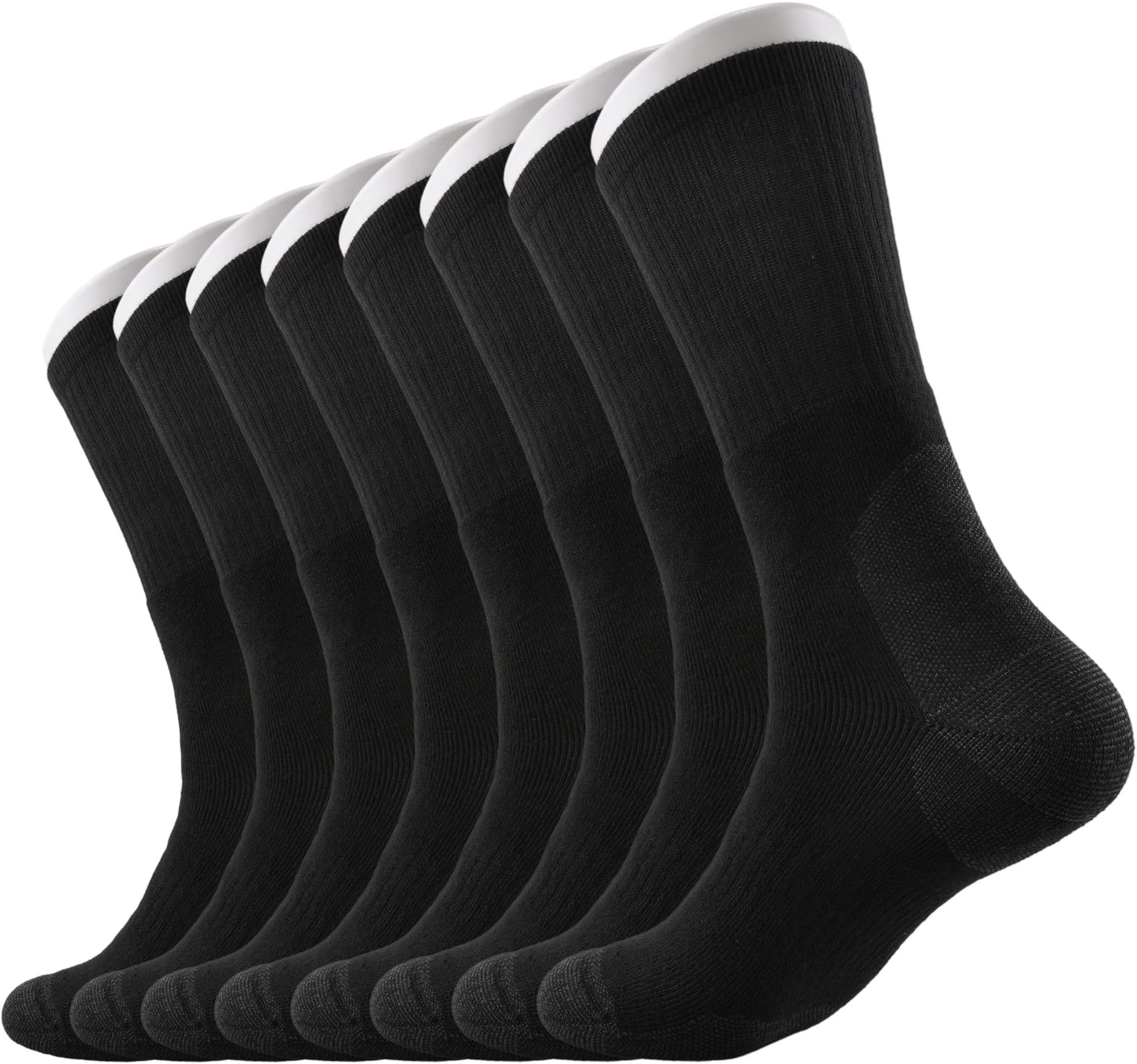 ECOEYMen's Work Boots Athletic Running Crew Socks, Dry-Tech Moisture Wicking Heavy Cushion Multi Pack