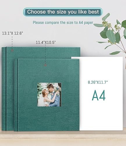 Miniatura 6 de popotop Álbum de fotos autoadhesivo con ventana de visualización de imágenes, 60 páginas, kit de suministros para álbumes de recortes para fotos