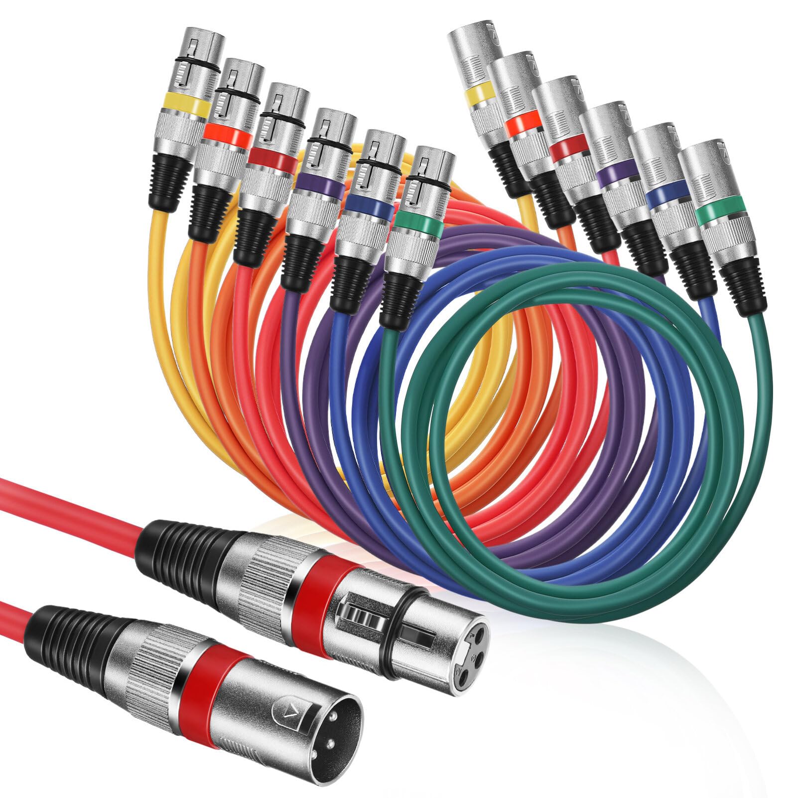 Veemoon 1 Juego De Cable De Audio Para Micrófono Cable De Micrófono Xlr Macho A Hembra Para Altavoz Cable De Micrófono Cables De Micrófono Cables Xlr Mezclador Xlr Cable De Micrófono Para