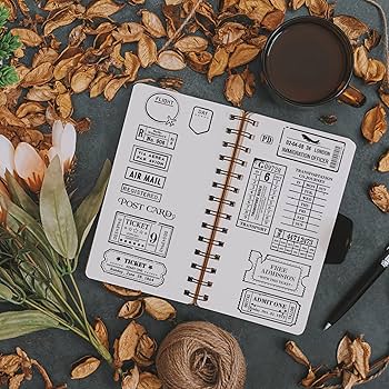 大判・エアーチケット飛行機【新品・未使用クリアスタンプ/アクリル