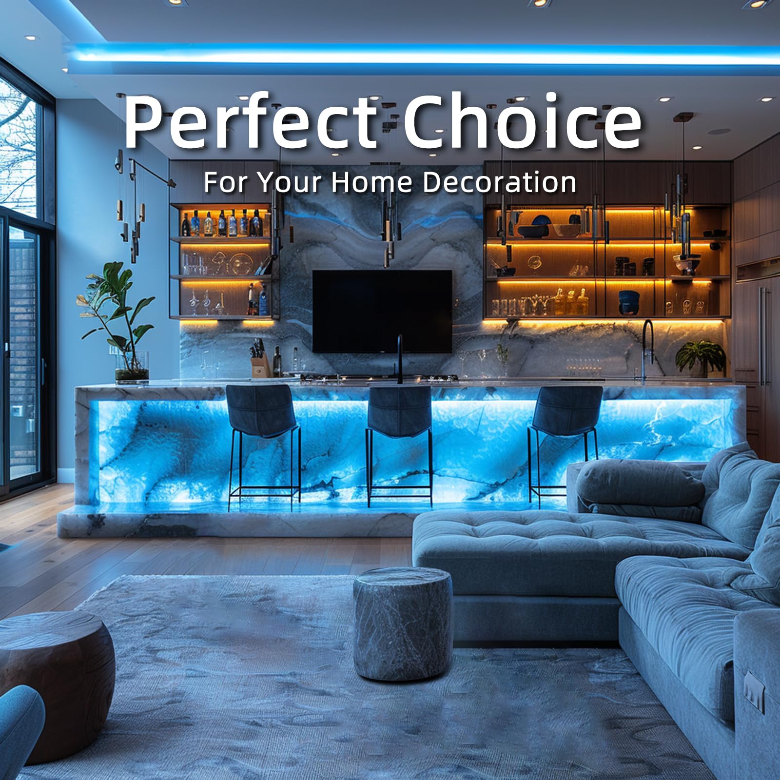 Luce di striscia del LED blu ghiaccio 5V USB LED COB 20000K 3.3ft/1M 320LEDs non dimmerabile ad alta luminosità Uso interno flessibile luci a nastro LED per luci posteriori fai da te led