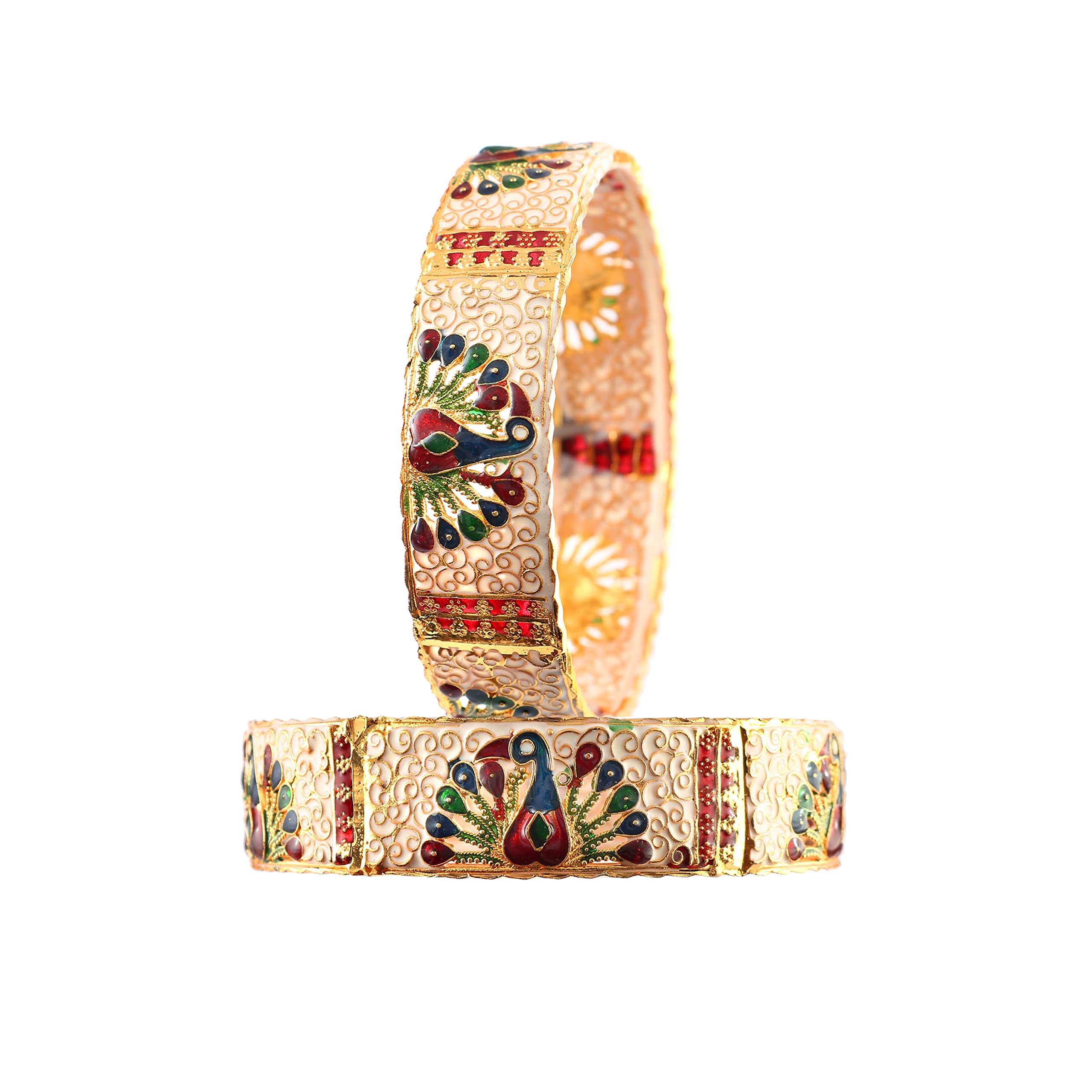 See full amazon price history chart for Jewar Mandi Bangle Fashion Indian Bollywood Peacock Design Handmade Meena Work Gold Plated Jewelry for Women & Girls (2.8) Jewar Mandi Bangle Fashion Indian Bollywood Peacock Design Handmade Meena Work Gold Plated Jewelry for Women & Girls (2.8) (B0BH517F6X) Amazon Price History, Amazon Price Tracker