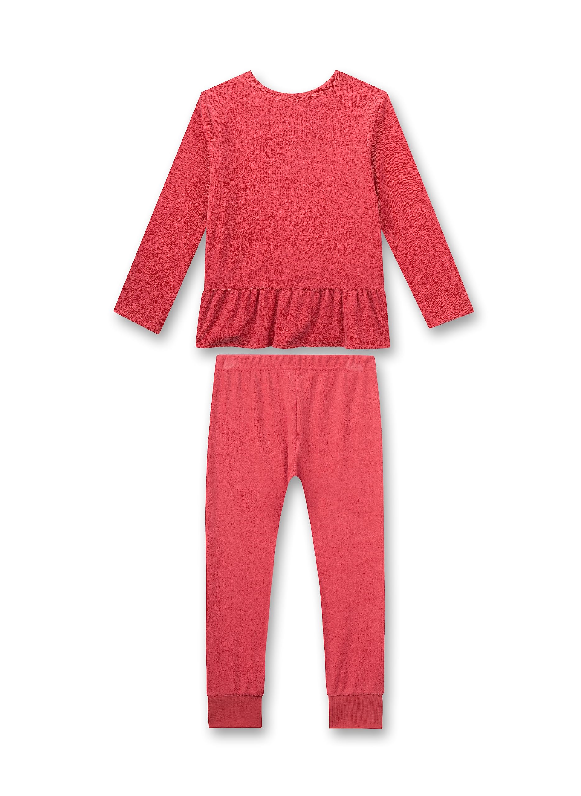 Sanetta Mädchen-Schlafanzug Rosa aus Frottee | Bequemer Schlafanzug für Mädchen lang. | Pyjamaset Größe
