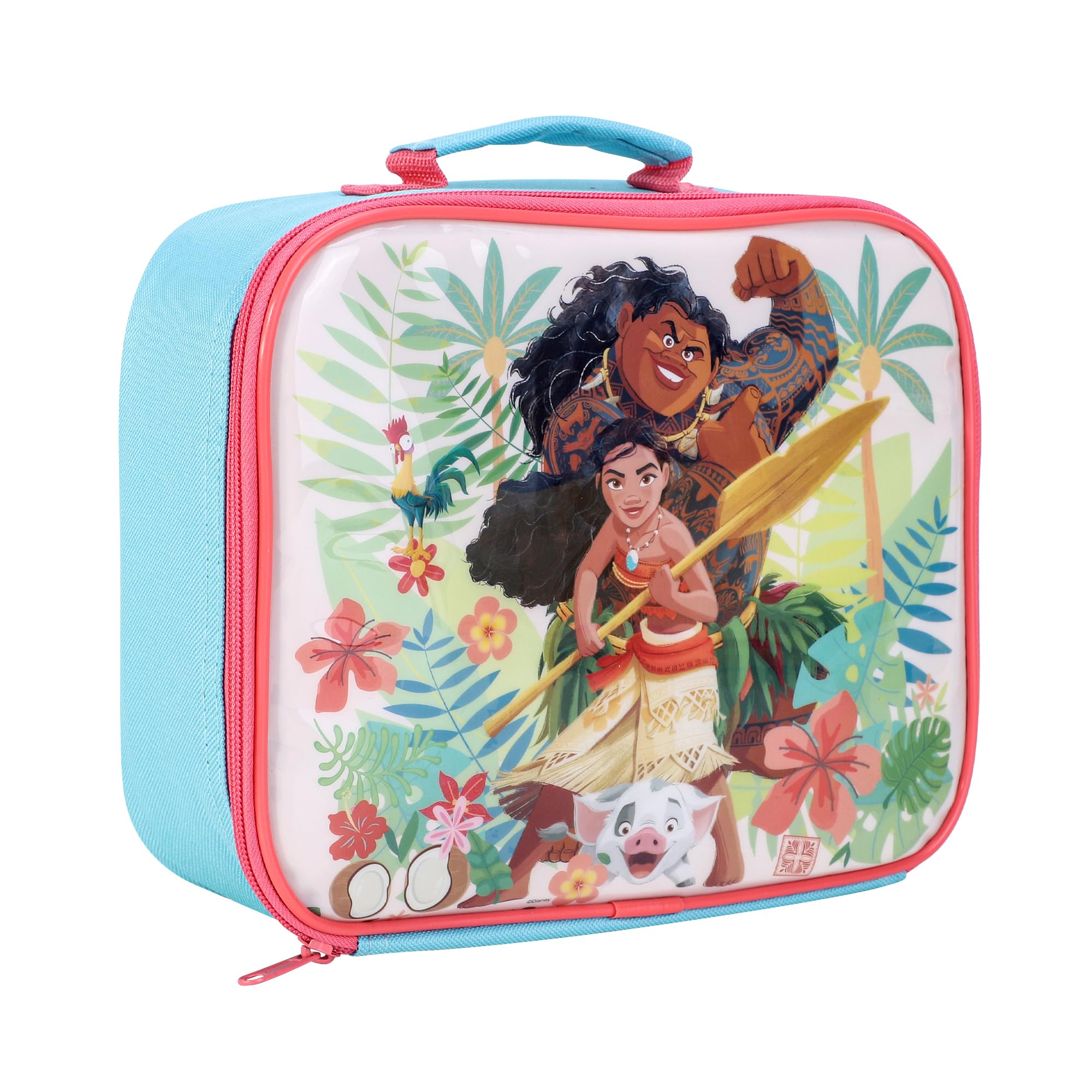 Disney Moana Rectangular Insulated Lunch Box Bag for Boys and Girls, Perfect Size for Packing Hot or Cold Snacks for School and Travel, BPA Free