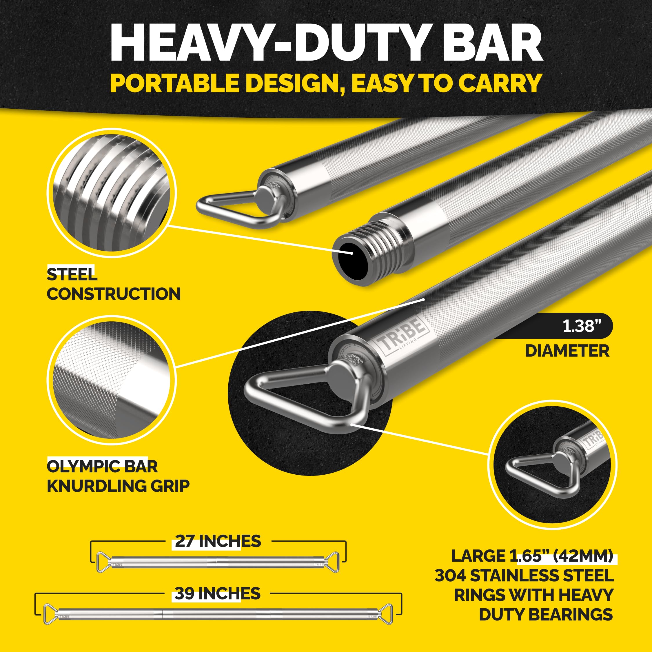 Tribe Lifting Ancrage De Porte Pour Bandes De Résistance – Bande De Résistance Réglable Avec 5 Boucles Et Anneaux En Métal, Sangle De Porte En Nylon Durable Pour Entraînements Complets Du Corps