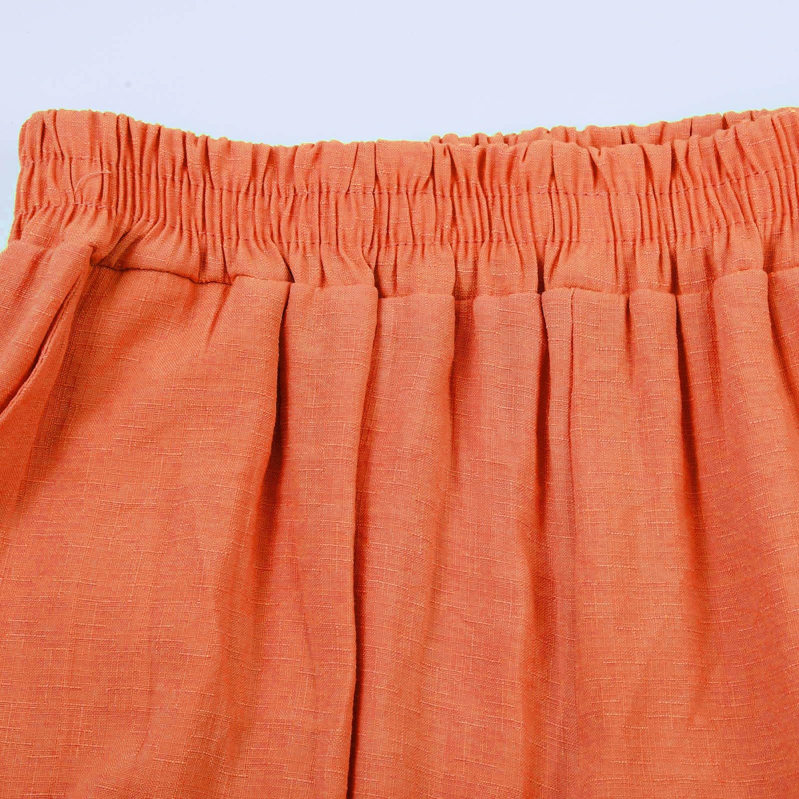 Traje de lino de verano para mujer, traje de trabajo de dos piezas, ropa de